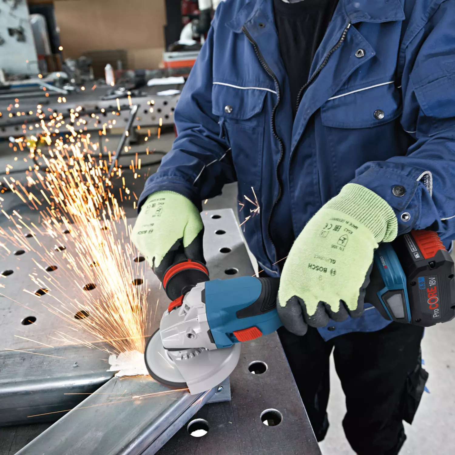 Bosch GWS 18 V-15 C 18V Li-Ion accu BiTurbo haakse slijper in L-boxx - 125mm - koolborstelloos-image