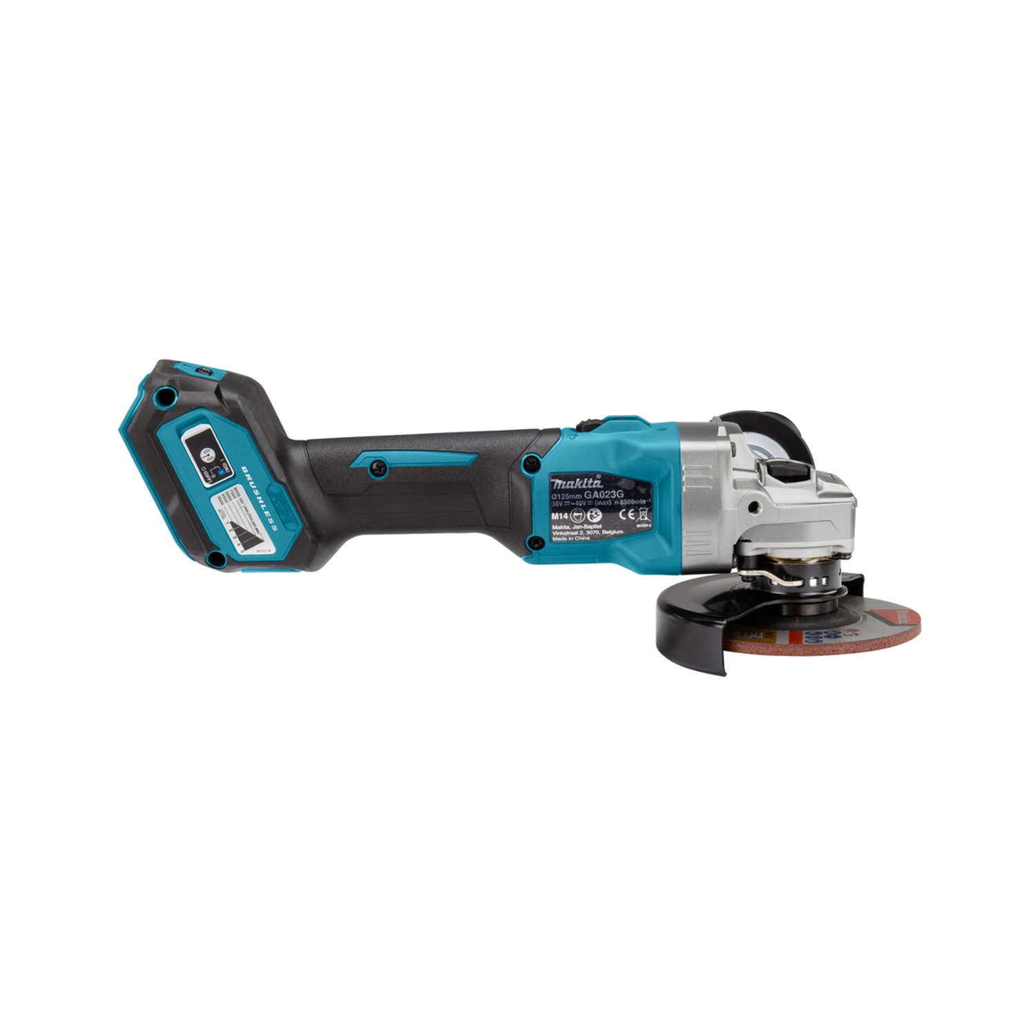 Makita GA023GZ04 XGT 40V Max Li-Ion Accu Haakse Slijper body - 125mm - vastzetschakelaar