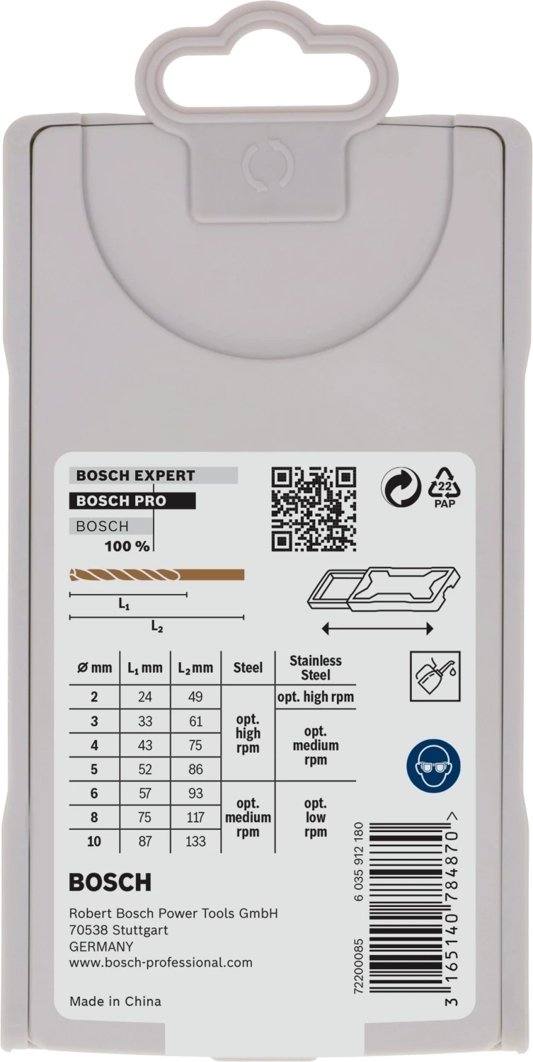 Bosch 2608589295 - Set 7 pièces foret à métaux Robust Line HSS-G 135° 2; 3; 4; 5; 6; 8; 10 mm-image