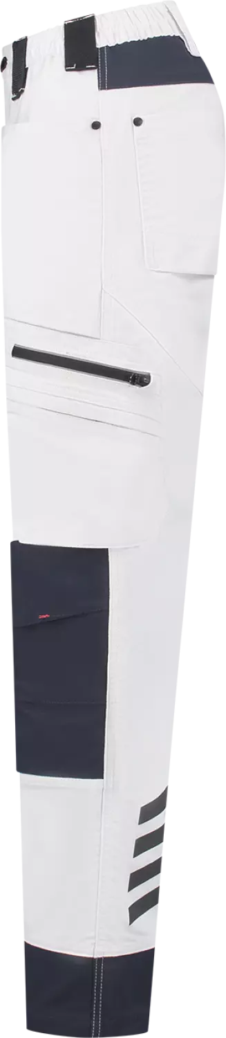 Workman 90041 Pantalon de travail  STRETCH Worker P2S Femme - Blanc / Bleu marine - Taille 36 (28/31)-image