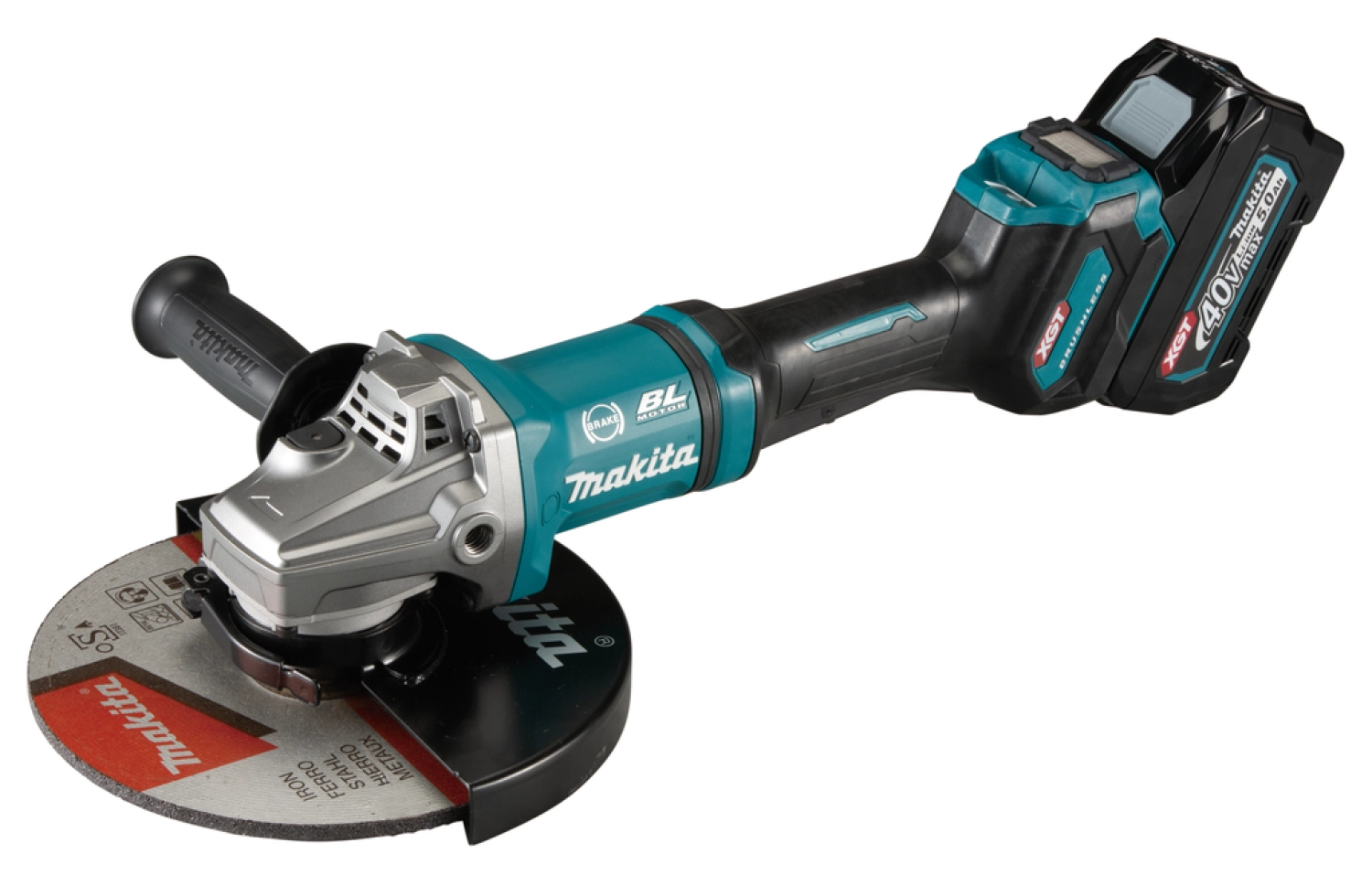 Makita GA038GT203 XGT 40V Max Li-Ion accu haakse slijper set (2x 5,0Ah) in koffer - 230mm - koolborstelloos-image