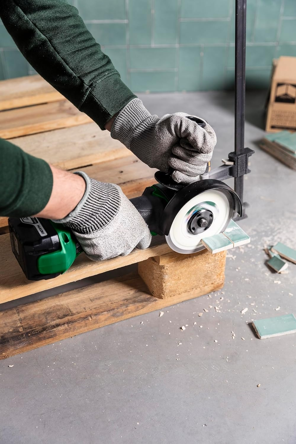 HiKOKI G18DSL2W3Z Accu haakse slijpmachine - 18 V / 125 mm - Exclusief lader en accu's - In HSC II koffer-image