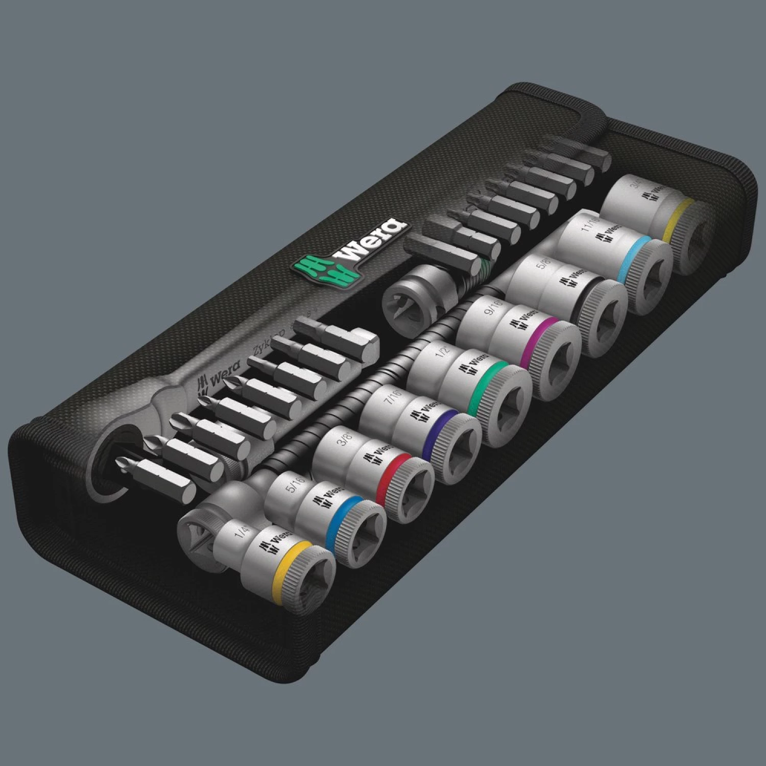Wera 05004051001 29-delige 8100 SB 11 Zyklop Metal Ratel- en doppenset met omschakelpal- 3/8"-image