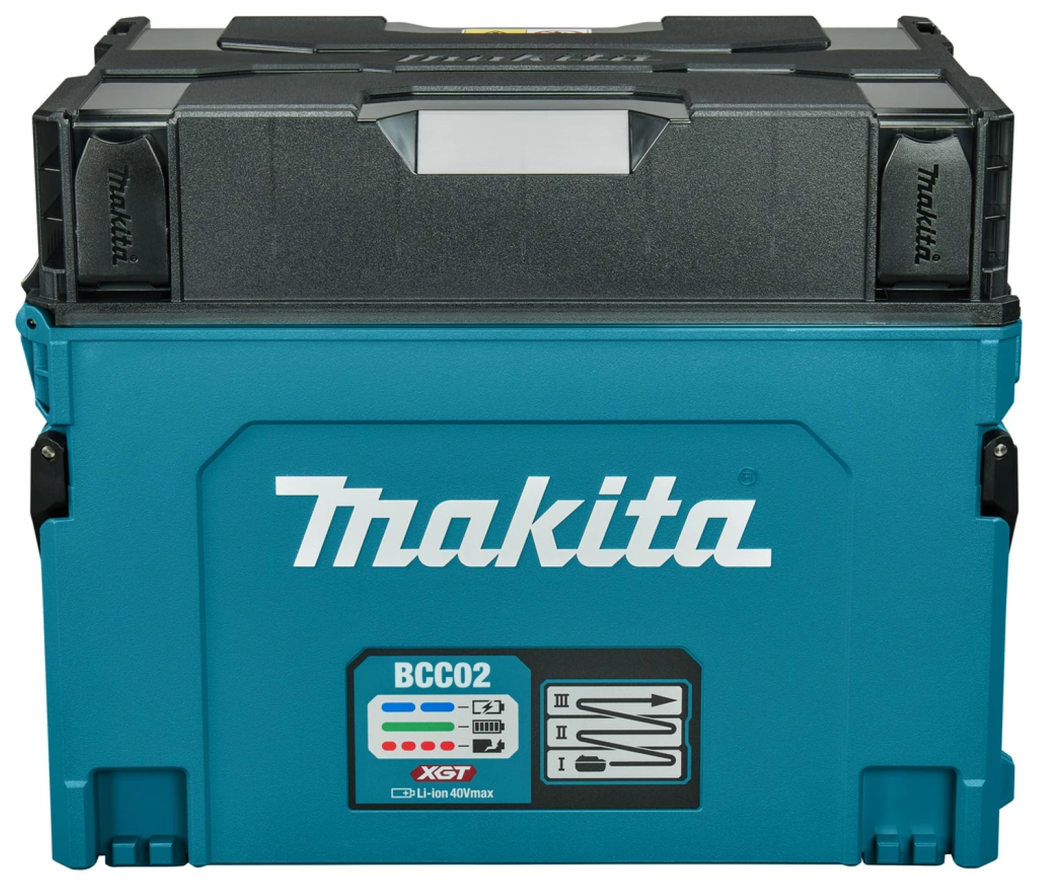 Makita BCC02 XGT Boîtier de charge pour 12 batteries maximum (jusqu'à BL4040F)-image