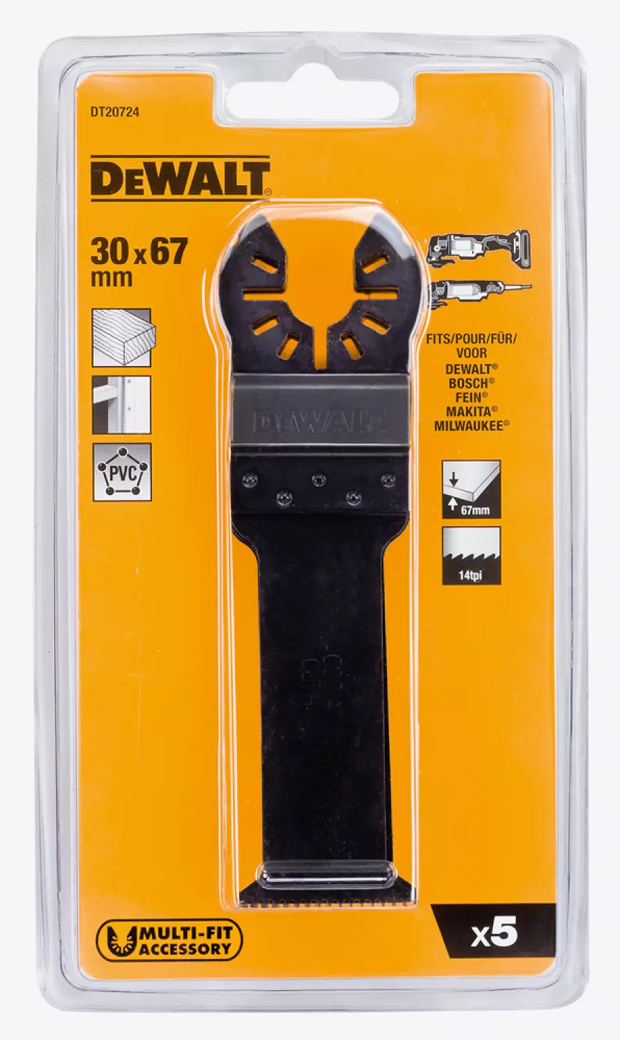 DeWALT DT20724 HCS invalzaagblad voor hard hout - 31mm (5st)-image