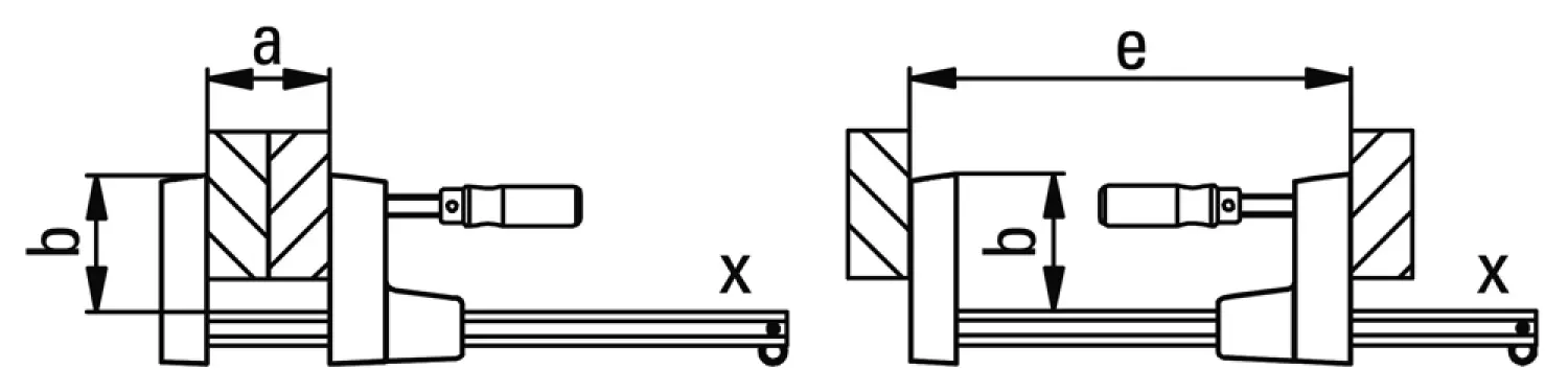 Bessey UK60 UniKlamp Lijmklem - 600 x 80mm-image