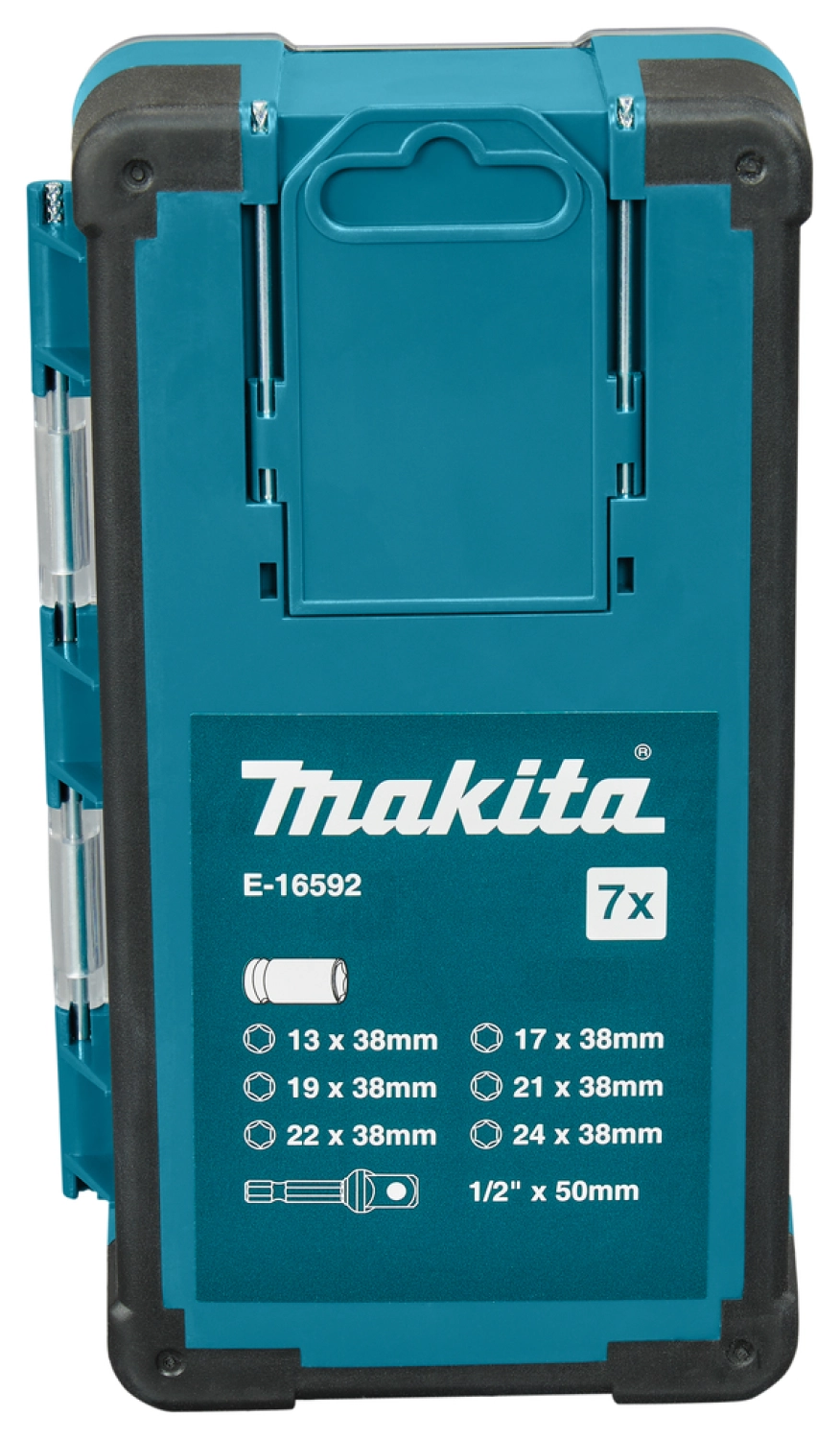 Makita E-16592 7-piece Impact Black power socket set-image