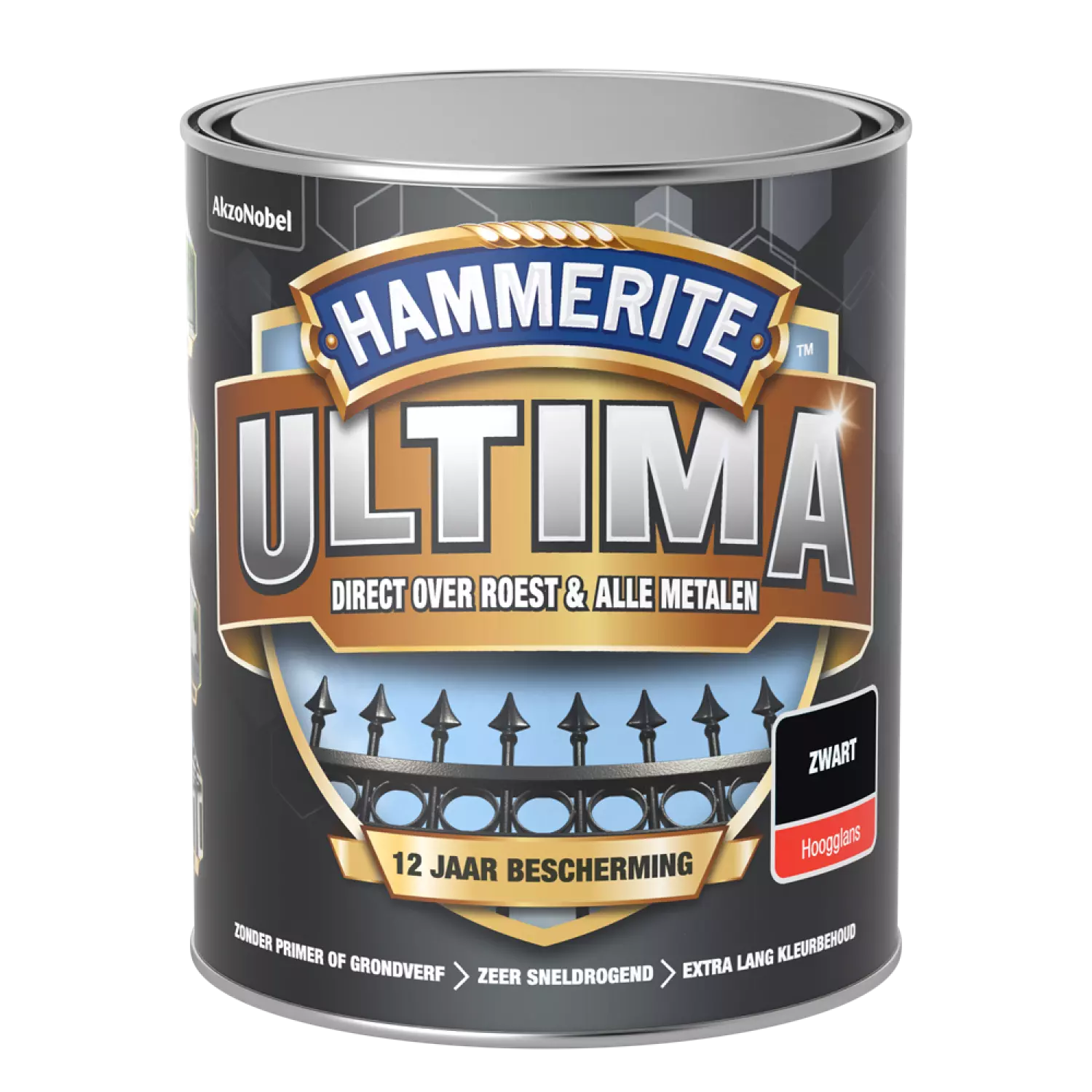 Hammerite Ultima Hoogglans - Zwart - 0,75L-image