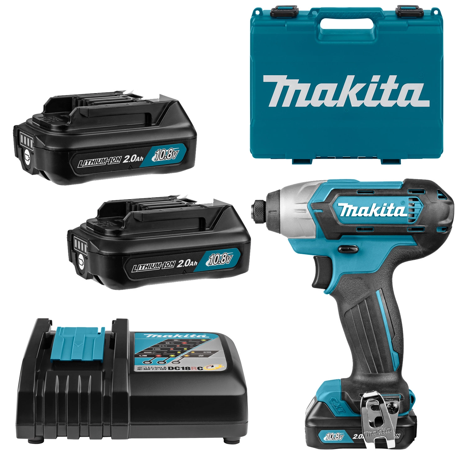 Makita TD110DSAE 10.8V Li-Ion accu slagschroevendraaier set (2x 2.0Ah accu) in koffer-image