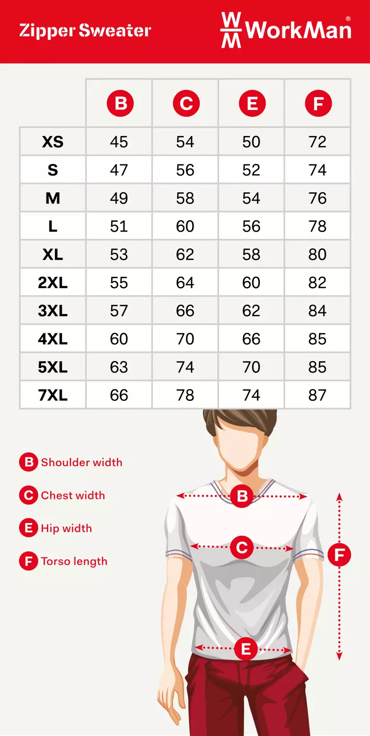 Workman 2701 Zipper Sweater - Blanc / Bleu marine - L-image