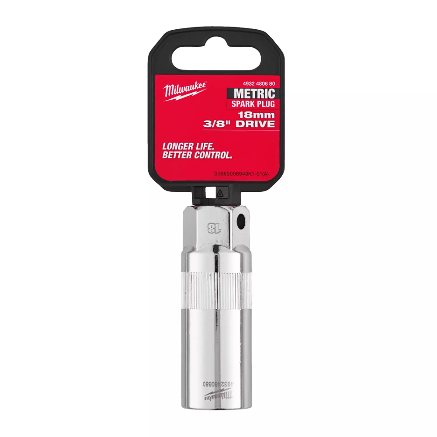 Milwaukee 4932480680 Bougiedop - 3/8" - 18mm