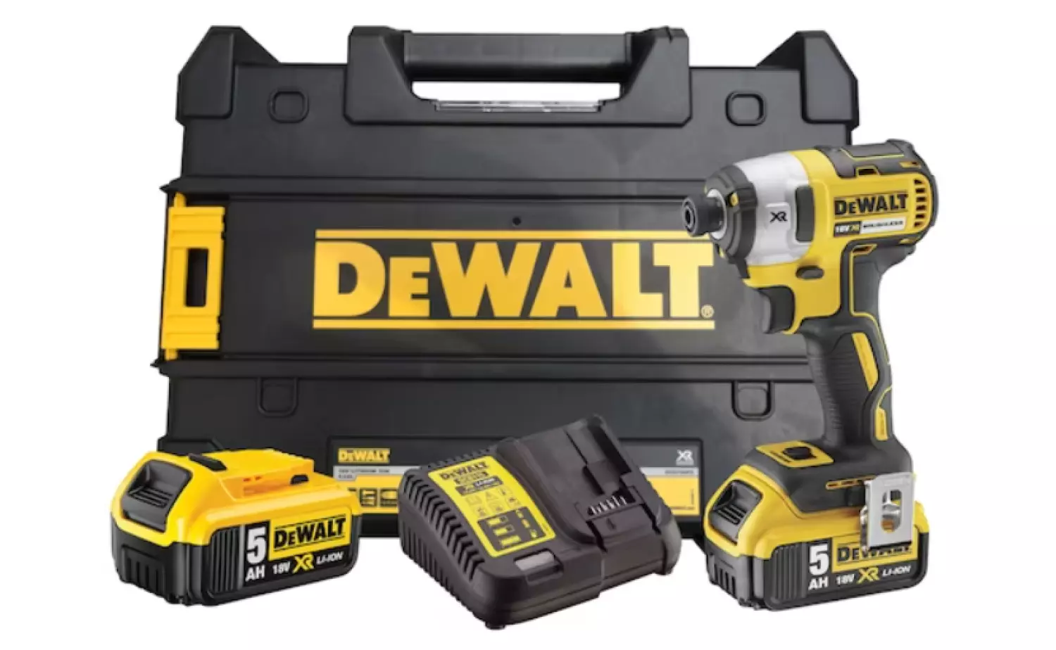 DeWALT DCF887P2 Set de Visseuse à chocs à batteries 18V Li-Ion (2x batterie 5,0Ah) dans coffret TSTAK - moteur sans charbon-image