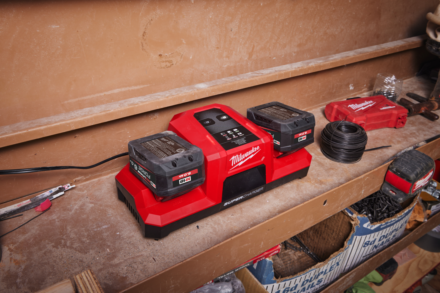 Milwaukee M18 DBSC 18V Li-ion accu mobiele superlader-duo-image