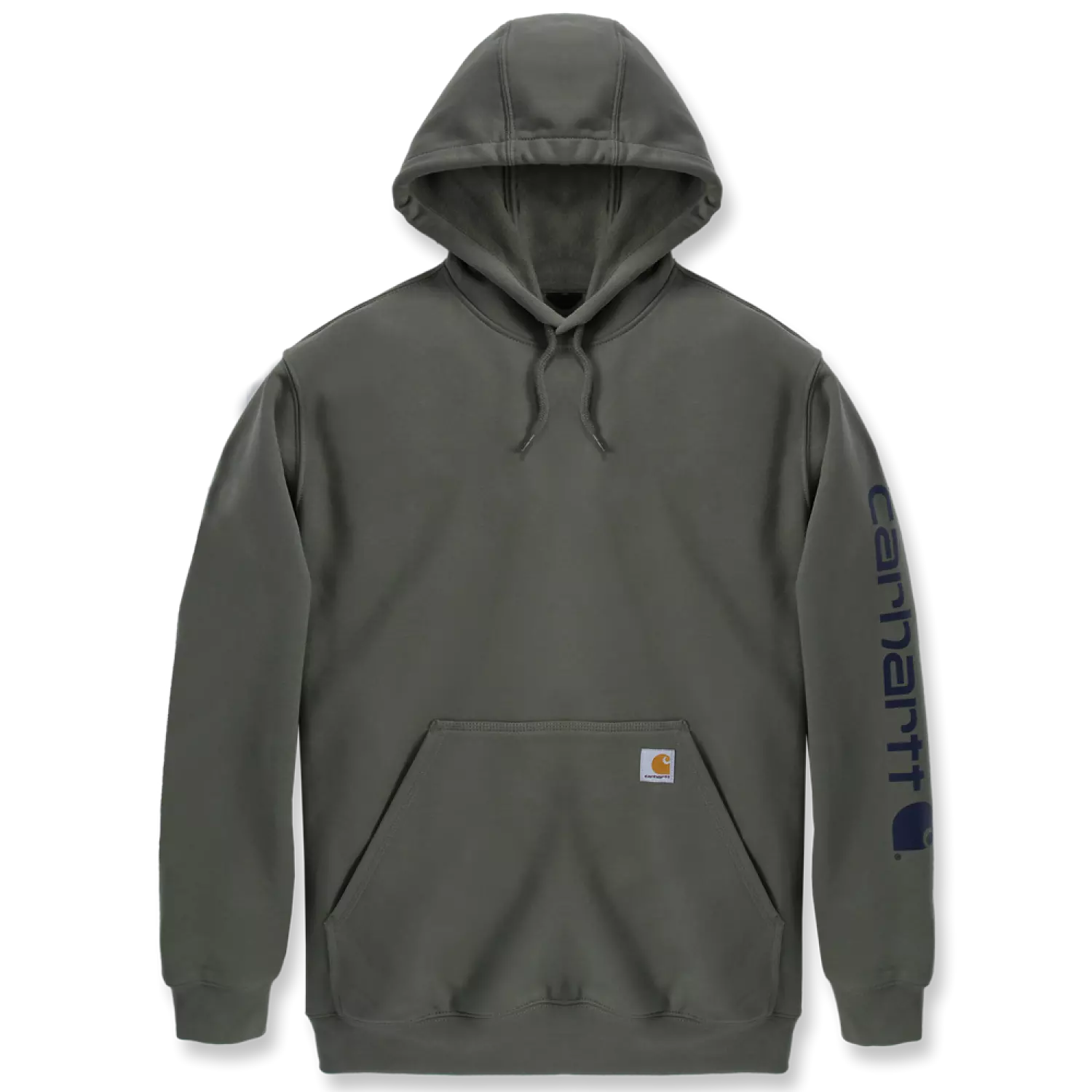 Carhartt Sleeve Logo Hooded Sweatshirt Dusty Olive - XS-image