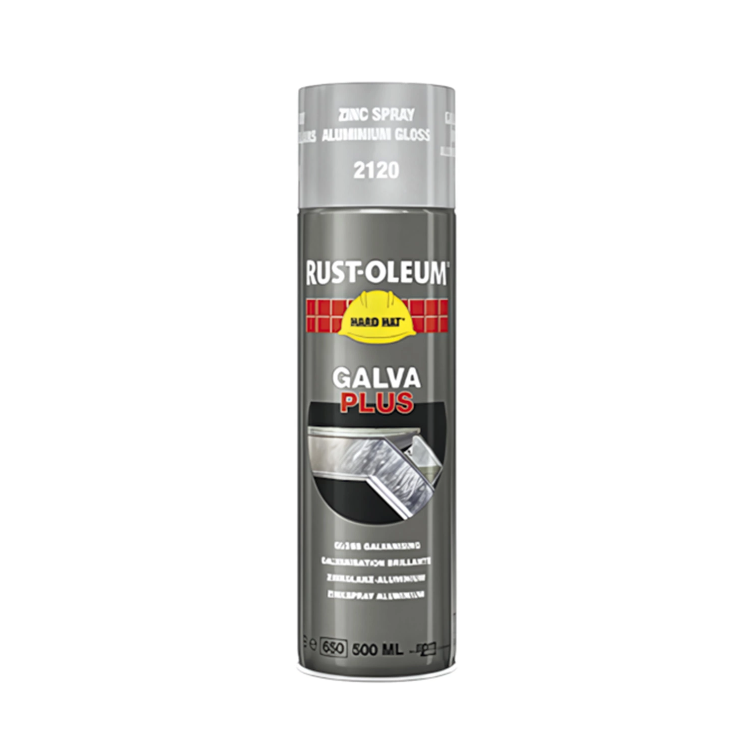 Rust-Oleum Hard Hat Galva-Plus - fonkelend aluminium - 0,5L-image