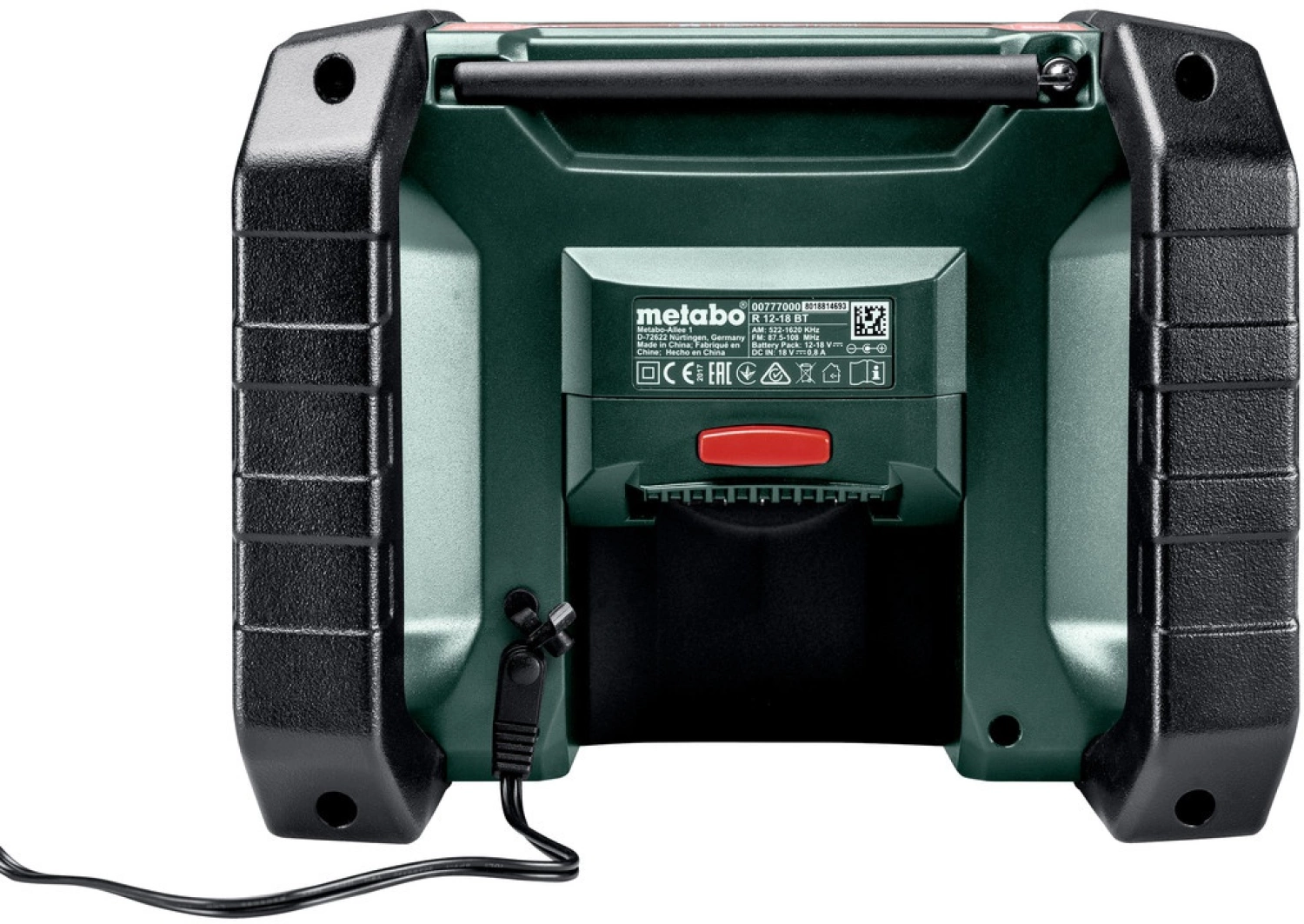 Metabo R 12-18 BT 12V / 18V Li-Ion Accu bouwradio met Bluetooth - werkt op netstroom & accu-image