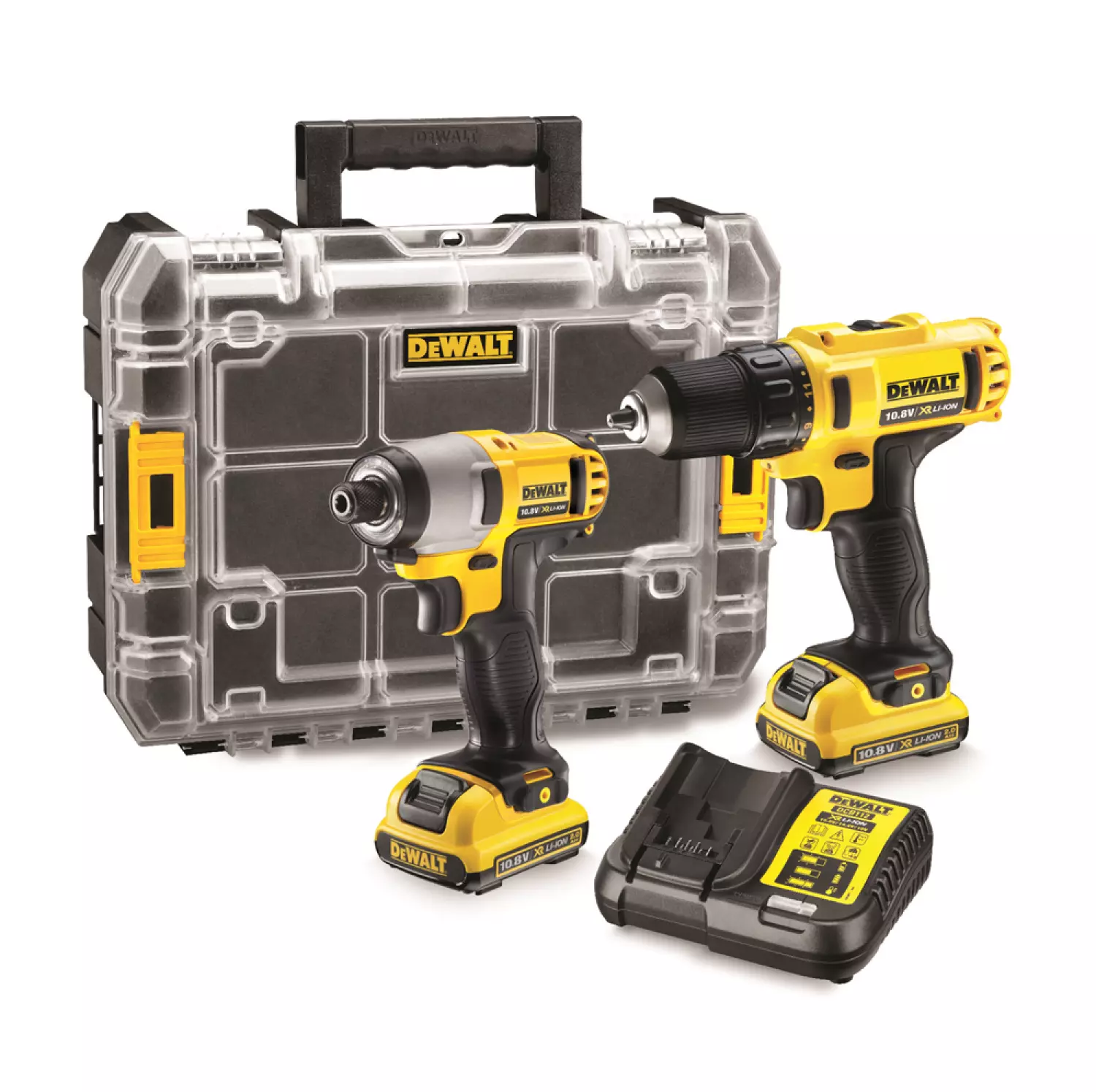 DeWALT DCK211D2T-QW 12V Li-ion XR accu boor-/schroefmachine (DCD710) & accu slagschroevendraaier (DCF815) combiset (2x 2.0Ah) in TSTAK-image