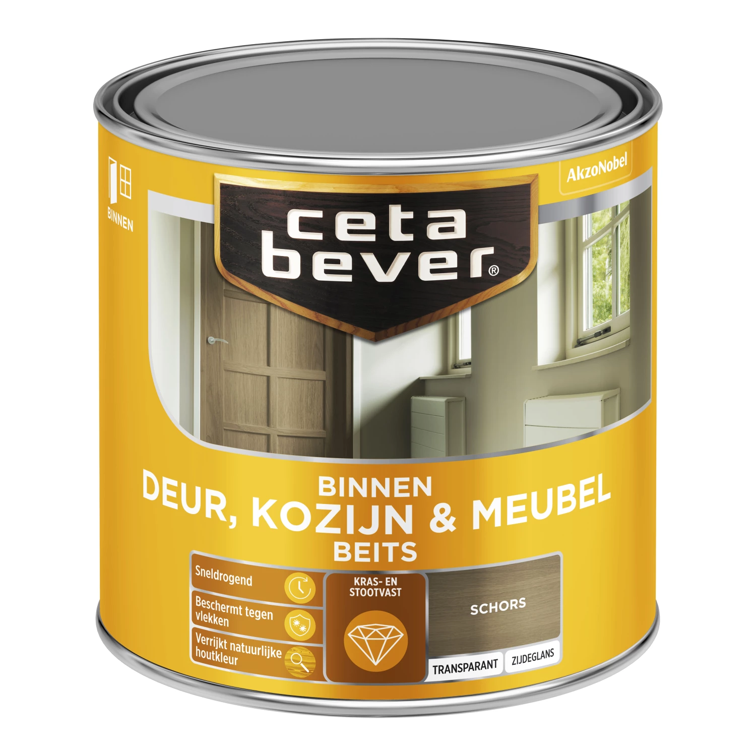 Cetabever Binnenbeits Deuren & Kozijnen Transparant Zijdeglans - Schors - 250ml-image