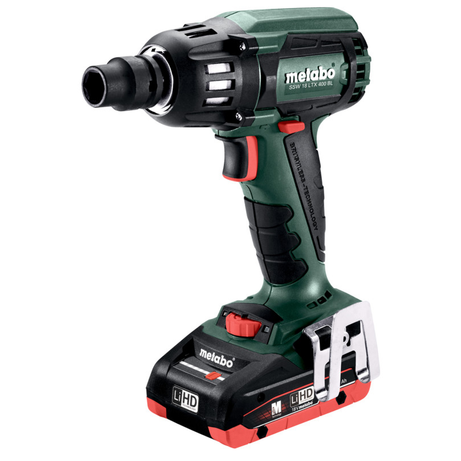 Metabo SSW 18 LTX 400 BL 18V LiHD Accu slagmoersleutel set (2x 4.0Ah accu) in metaBOX - 400Nm - 1/2" - koolborstelloos-image