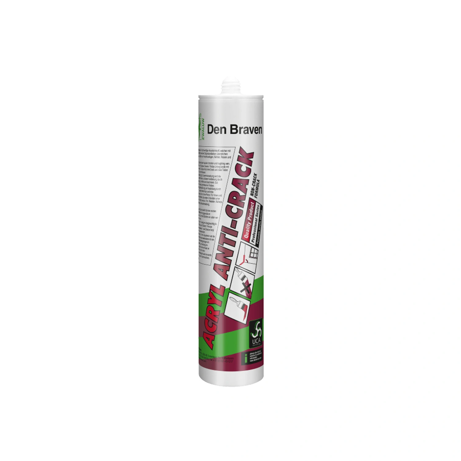 Zwaluw Den Braven 30615174 Mastic acrylique anti-fissures - Blanc - 310 ml - 12 pièces