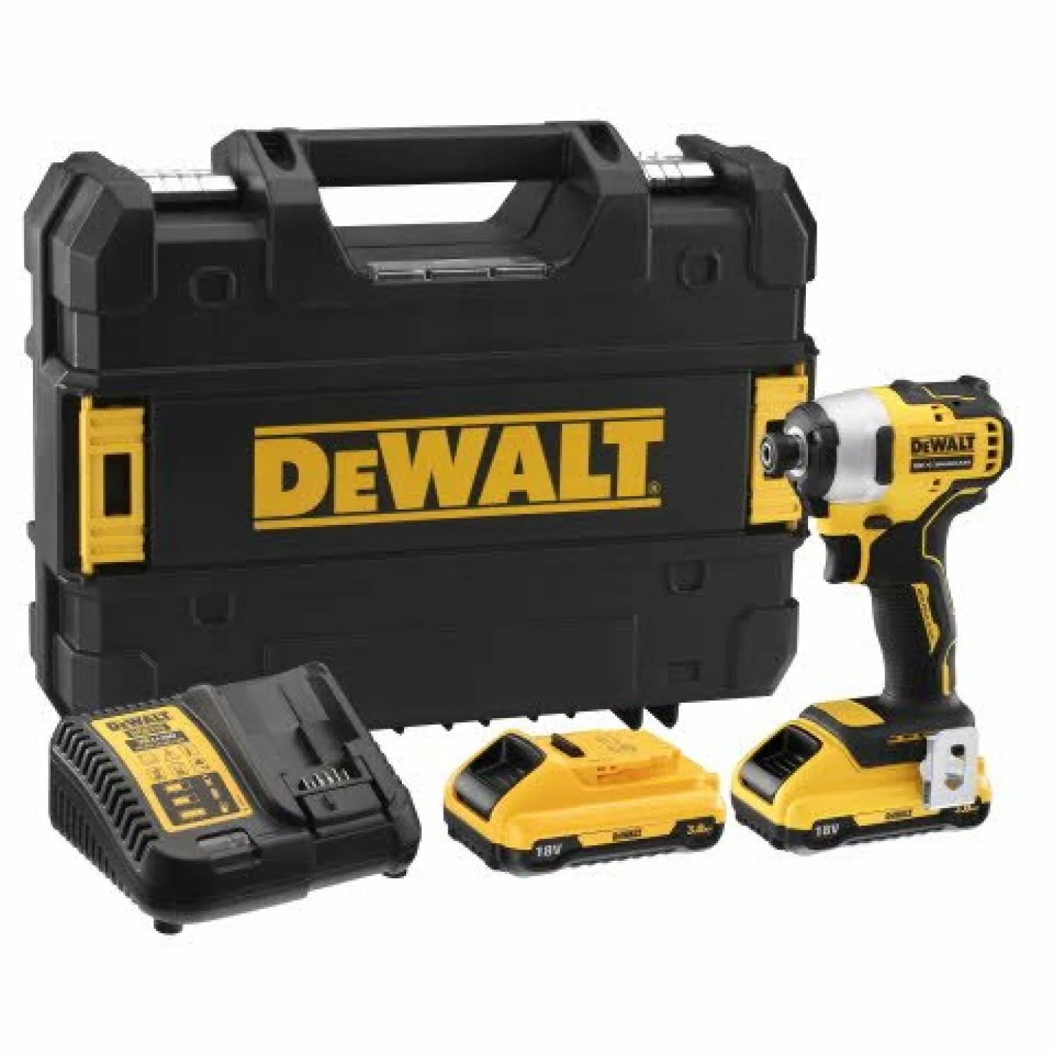 Dewalt DCF809L2T 18V Battery Battle Battle Twurness Set (2x 3.0h Battery) + Charger dans le cas où-image