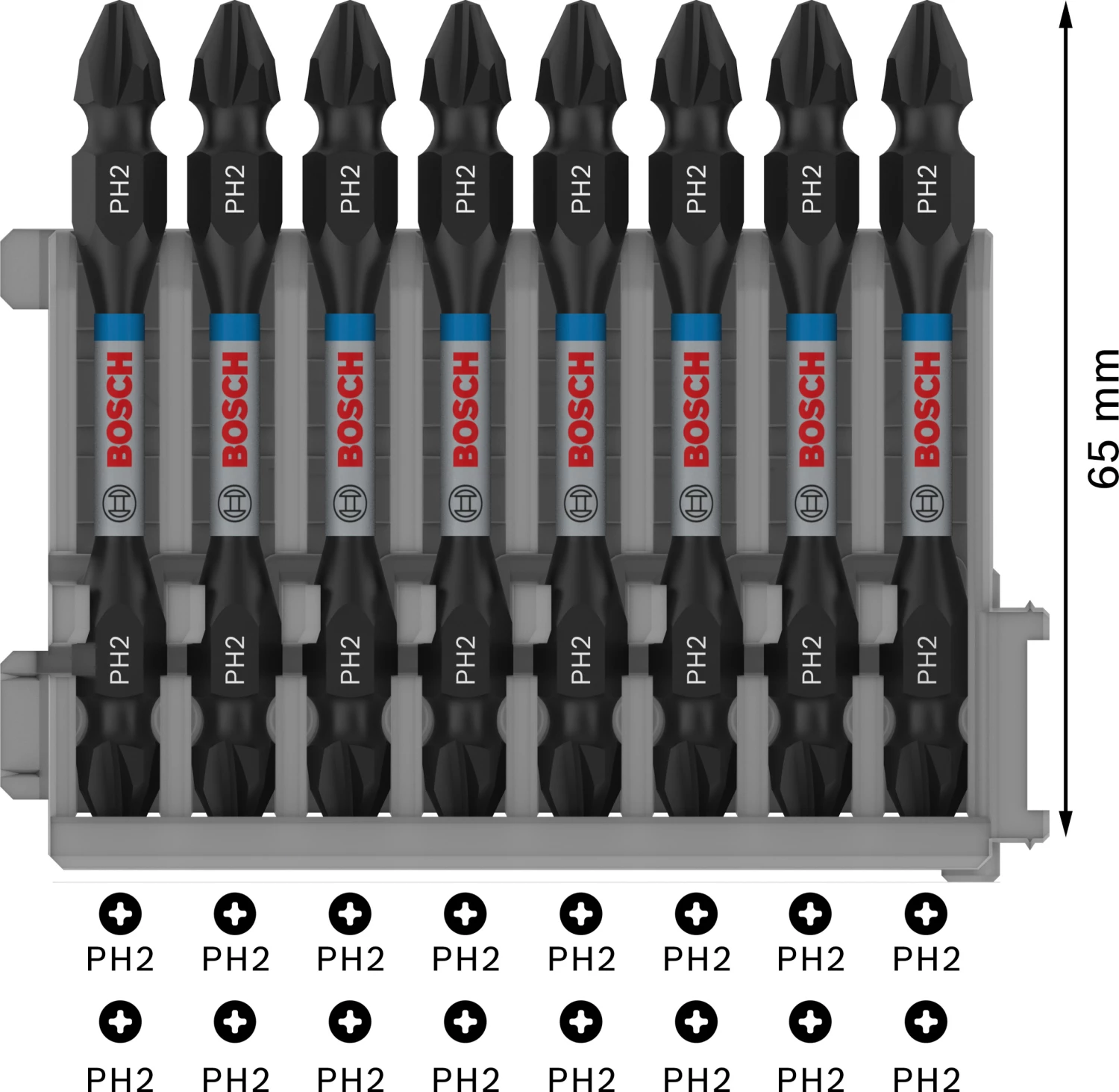 Bosch 2608522327 7 Delige impact control bitset - PH2 / PZ2 / T15 / T20 / T25 / T30-image