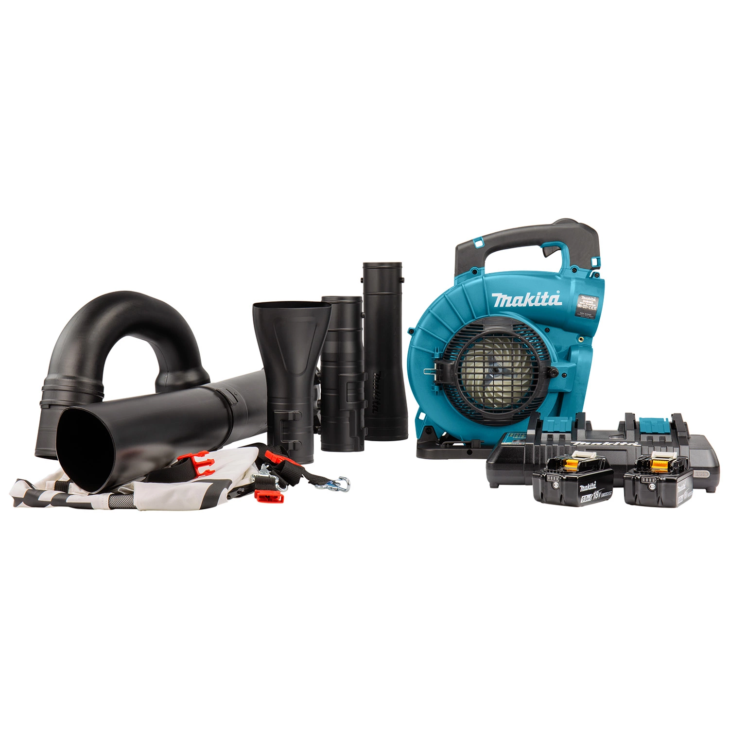 Makita DUB363PT2V Souffleur sans-fil Makita DUB363ZV - 36V (2x 18V) Li-Ion - 194 km/h – Inclus 2 batteries et un chargeur double-image