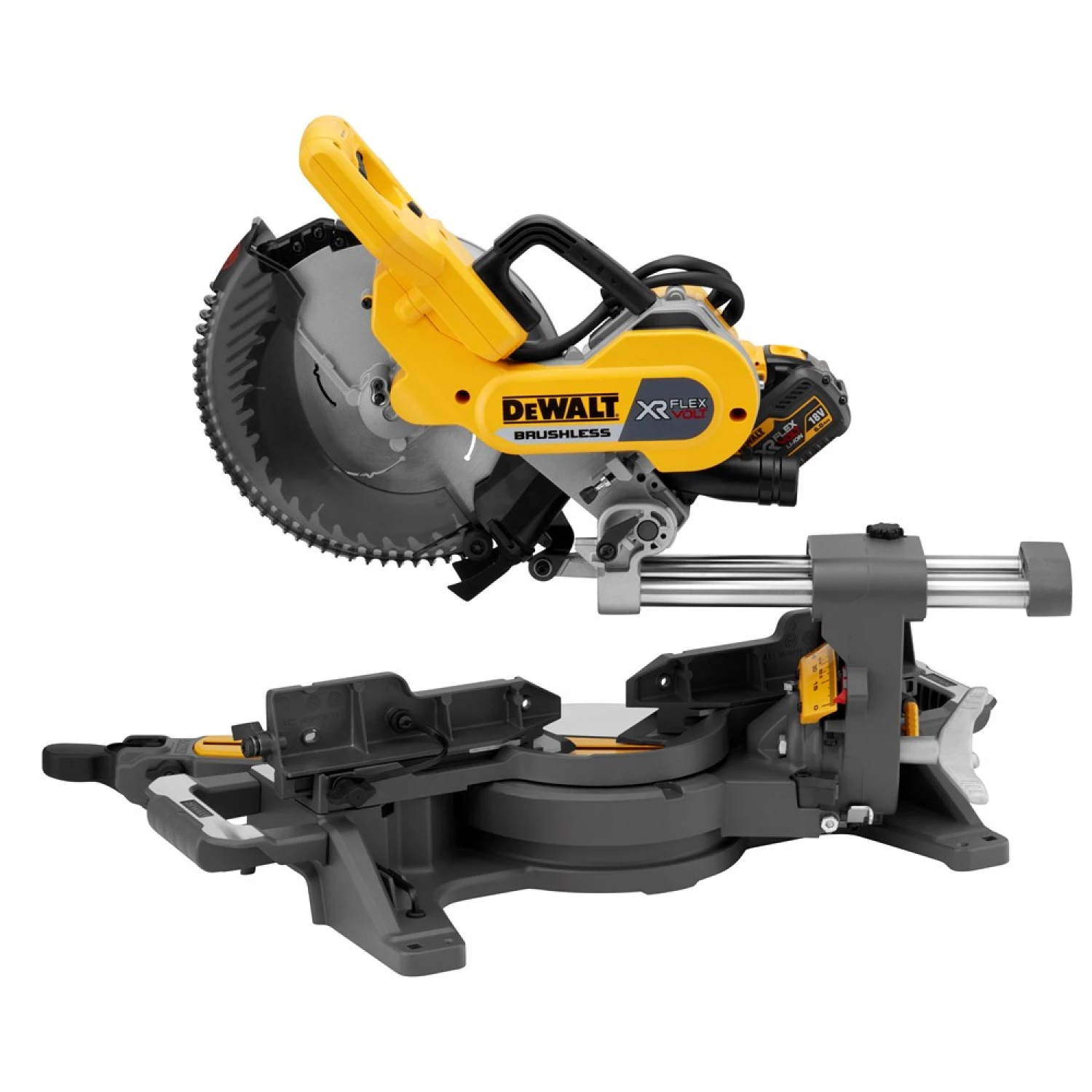 DeWALT DCS727T2-QW 54V Li-ion FlexVolt Accu afkort- en verstekzaagmachine set (2x 6.0Ah) - 250mm-image