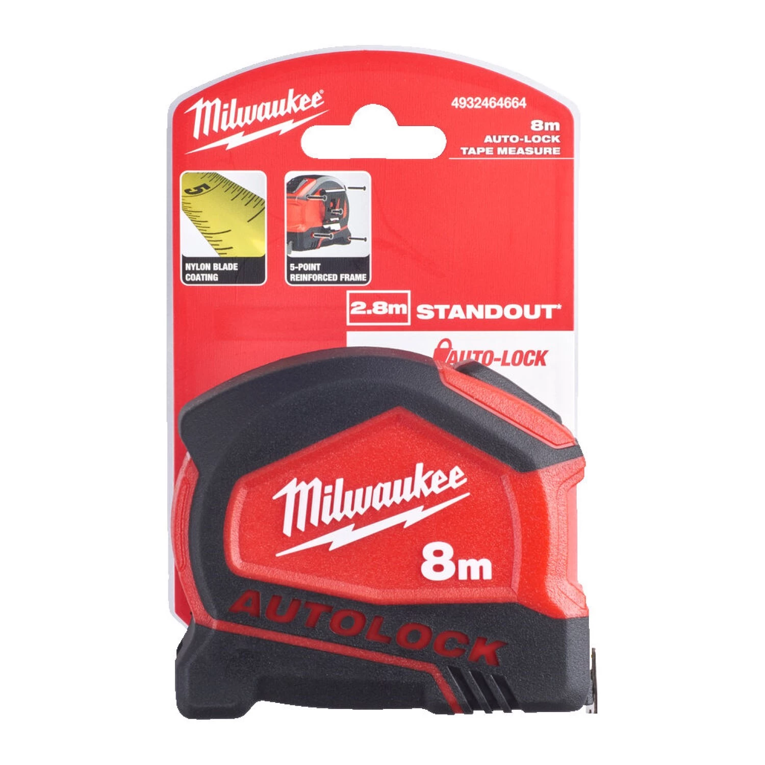 Milwaukee 4932464664 Autolock Mètre ruban - 8m-image