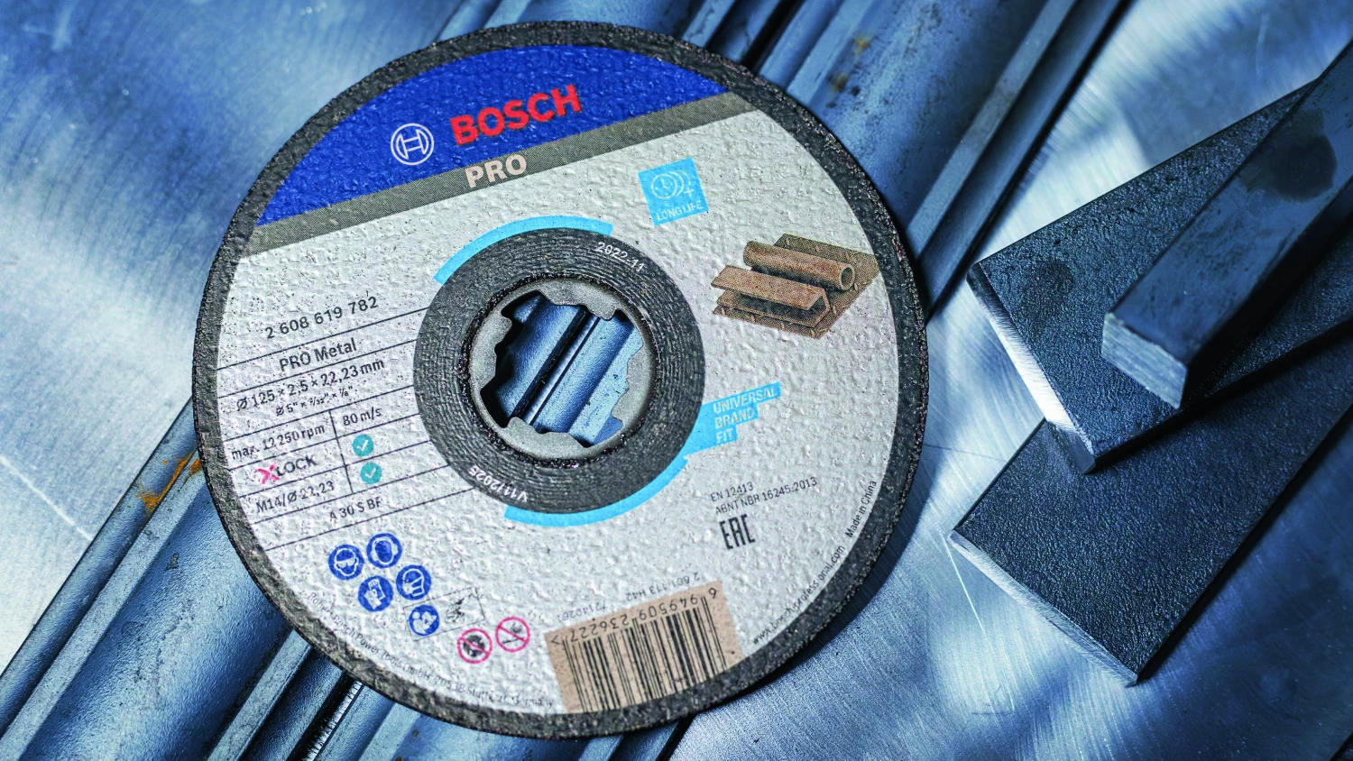 Bosch 2608619254 X-Lock Slijpschijf Expert for Metal - Recht - 1,6 x 125mm-image