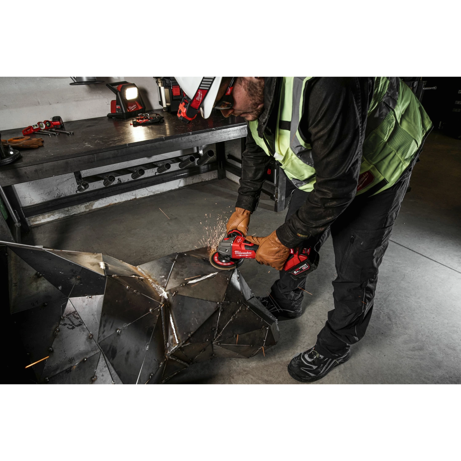 Milwaukee M18 FSAG125XB-501B 18V Li-ion accu haakse slijper set (1x 5.0Ah accu) in tas - 125mm-image