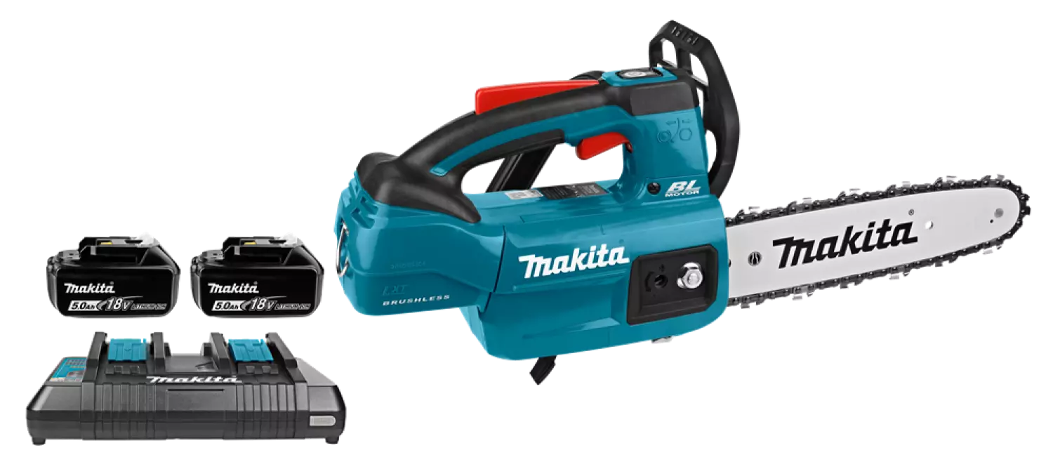 Makita DUC254PTE 18V Li-Ion accu kettingzaag set (2x 5,0Ah) - 25cm - koolborstelloos-image