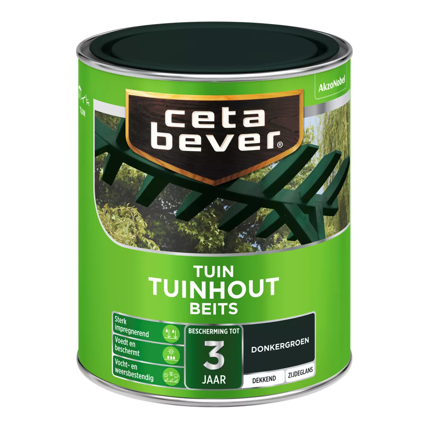 Cetabever Dekkende Tuinhout Beits - Donkergroen - 0,75L-image