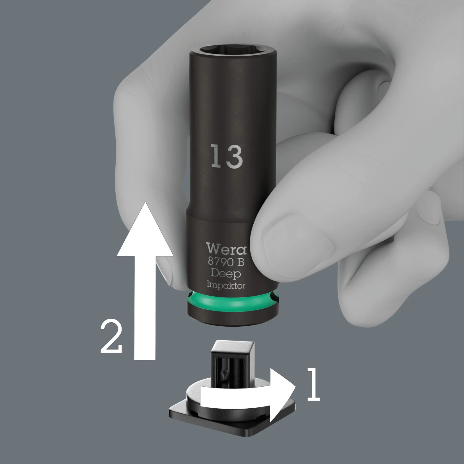 Wera 05005580001 14-delige 8790 B Impaktor Deep Set 1 Doppenset in box - 3/8"-image