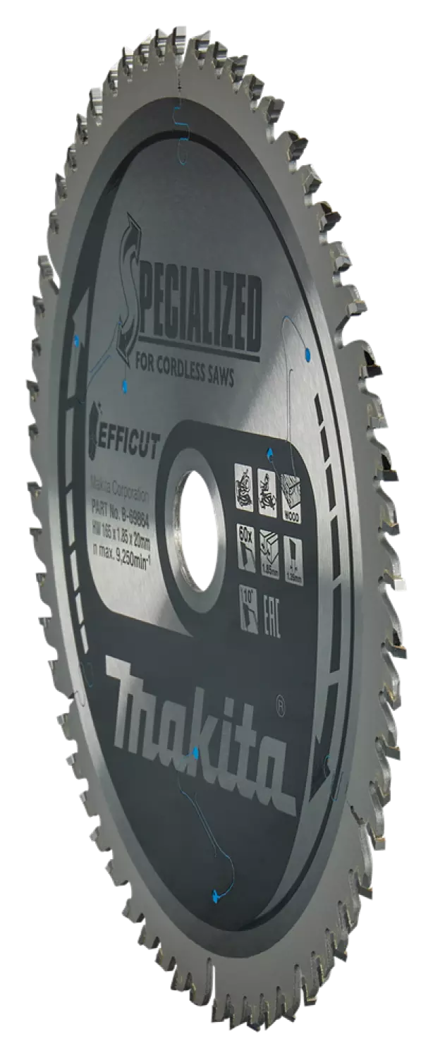 Makita B -69858 Lame de scie circulaire - 165 x 20 x 1,85 mm - 60 dents - Bois-image