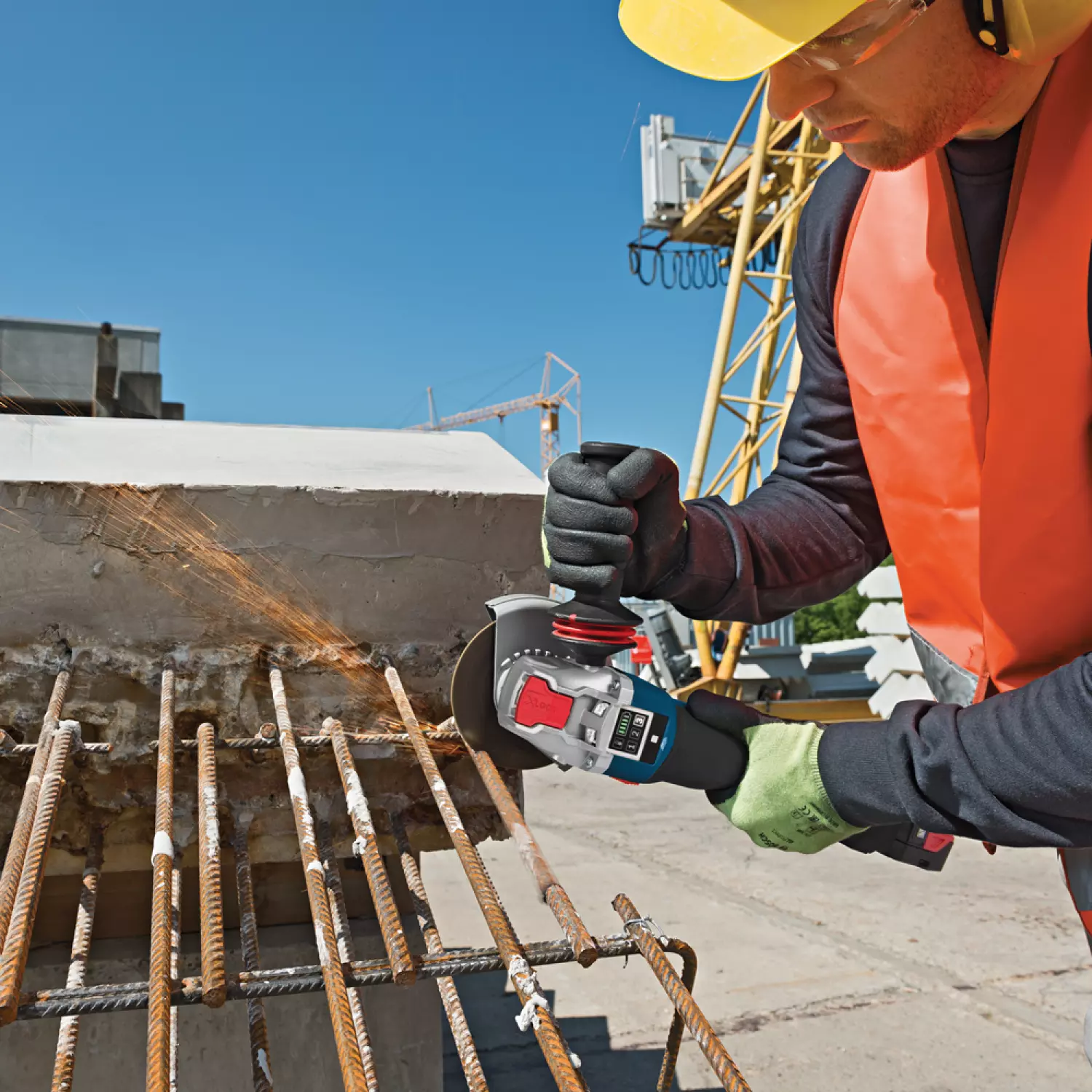 Bosch GWX 18V-10 SC 18V Li-Ion accu X-LOCK haakse slijper body - 125mm - koolborstelloos-image