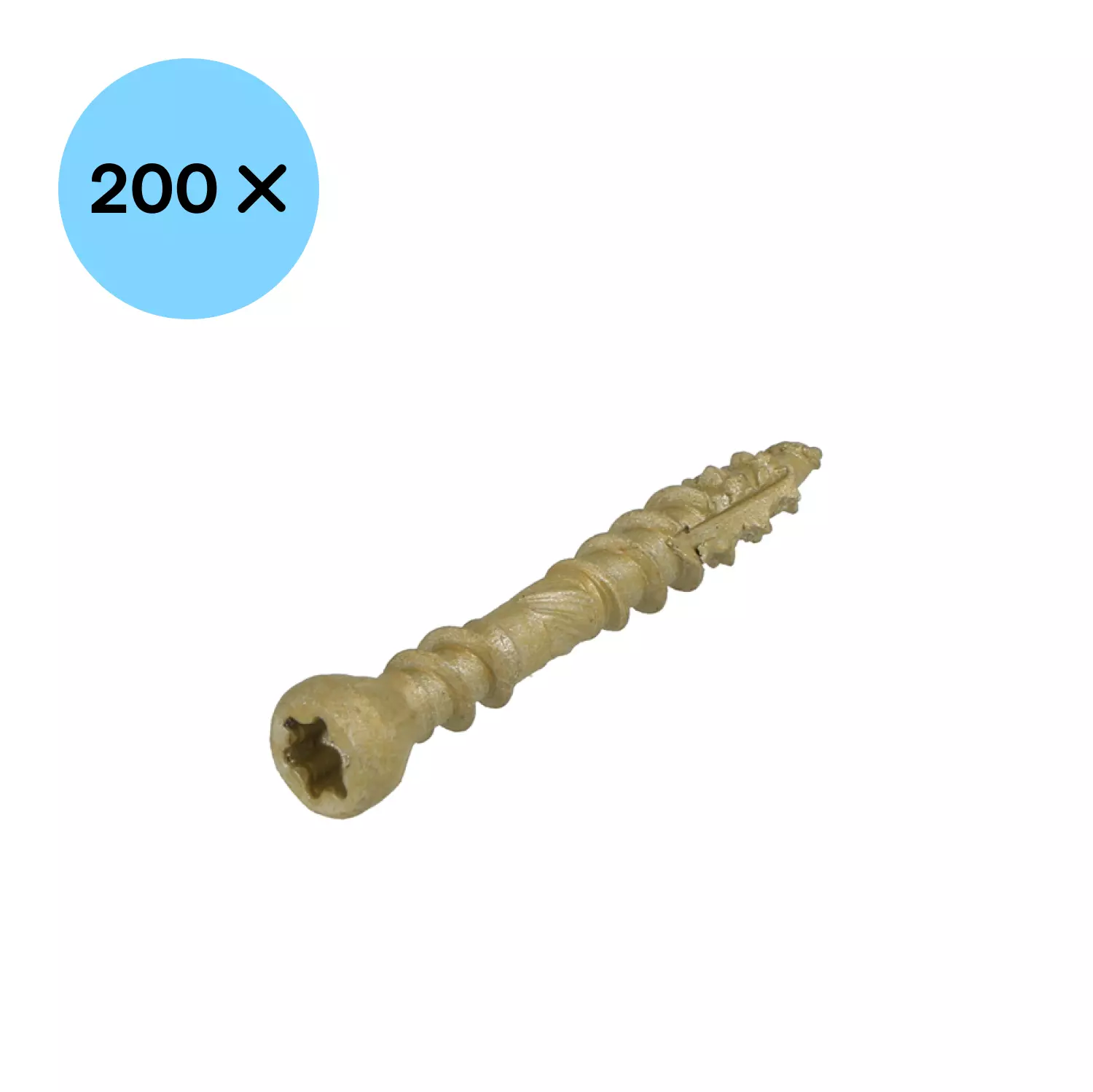 DynaPlus 0283.08.42201 Vis de terrasse - tête plate 60 degrés - filetée - extérieur - TX20 - 5.0 x 70/35mm (200pcs)-image