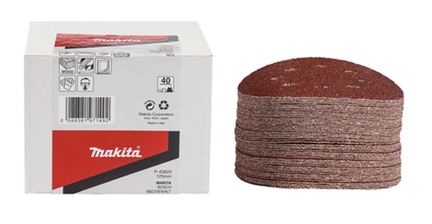 50 disques de ponçage Makita P -43686 - Grains 240 - 125 mm-image