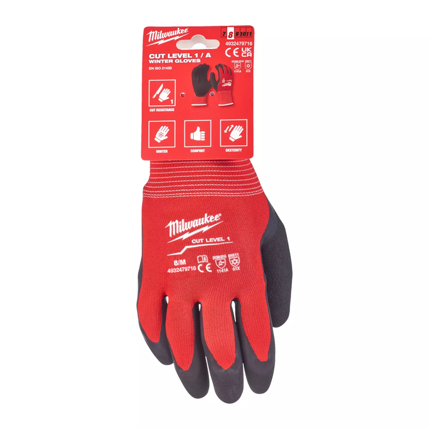 Milwaukee 4932471343 - Gants d'Hiver Anti Coupure Niveau 1/A - taille M-image