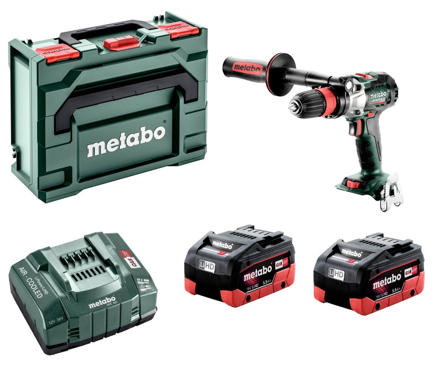 Metabo GB 18 LTX BL Q I 18V Li-ion accu boor-/schroefmachine set (2 x 5.5 LiHD Ah) in metaBox - koolborstelloos - 602362660-image