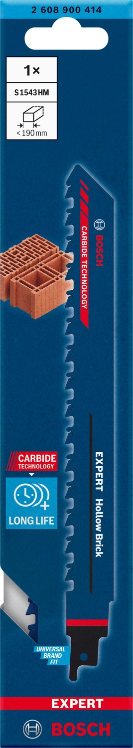 Bosch 2608900414 EXPERT Reciprozaagblad S1543HM Hollow Brick-image