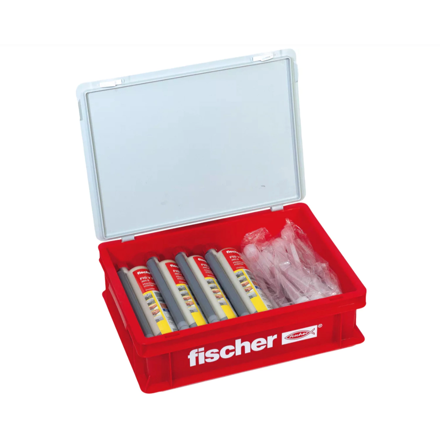 Fischer 558769 FIS V Plus 360 S Mortier d'injection 10 pièces en caisse avec 20 buses de mélange - 10 x 360ml-image