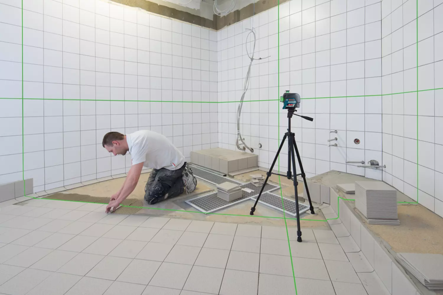 Bosch GLL 3-80 CG SOLO 12V Li-Ion Laser à lignes croisées avec batterie dans L-Boxx - Vert-image