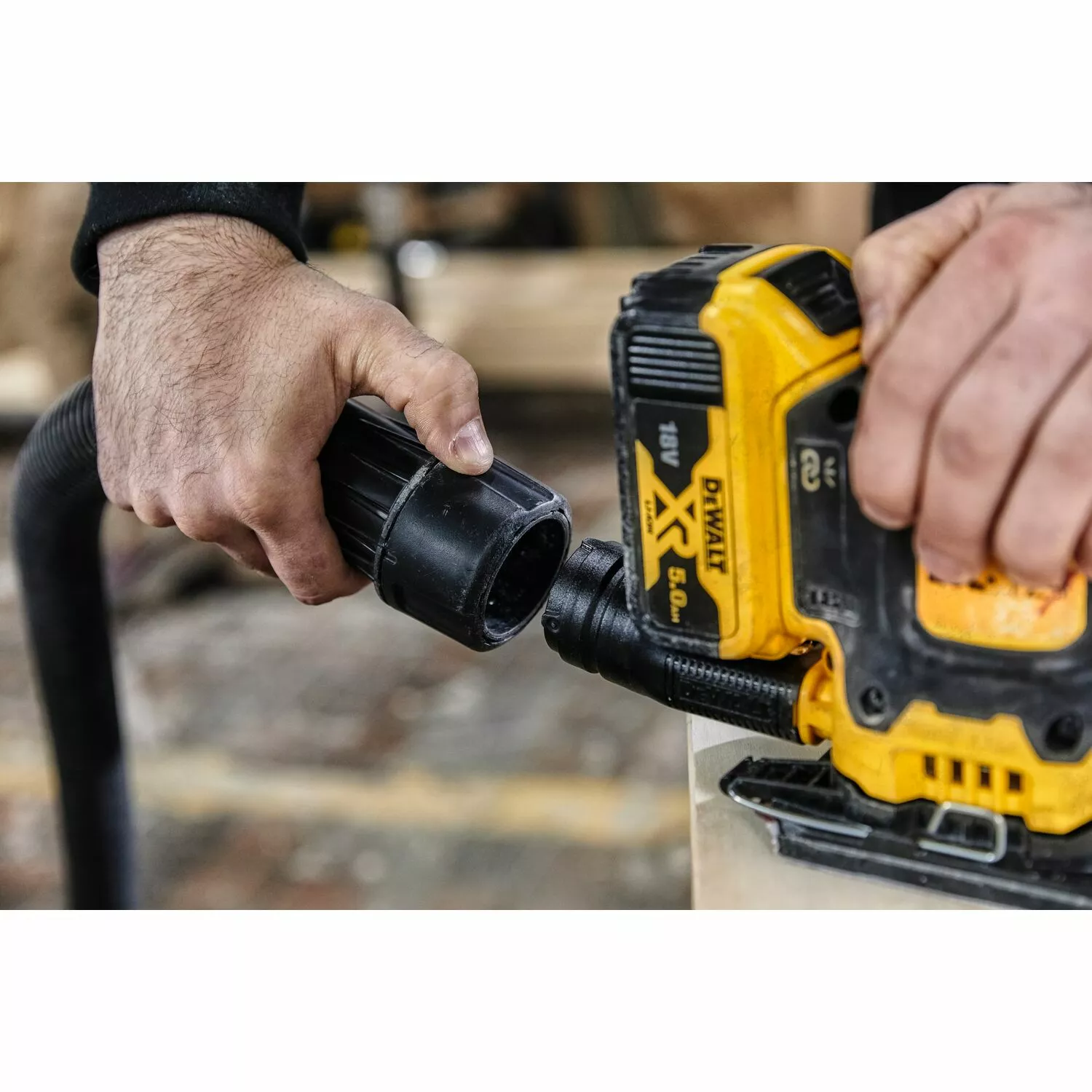 DeWALT DCW200NT 18V Li-Ion accu vlakschuurmachine body in TSTAK - 140 x 115mm - koolborstelloos-image