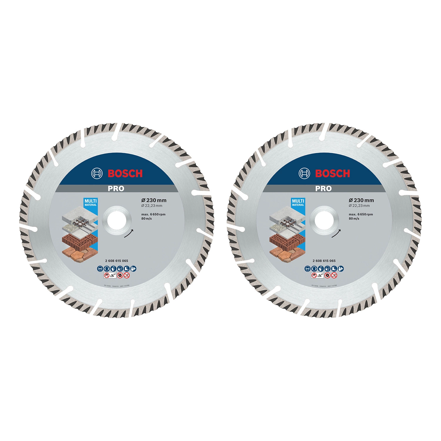 Bosch 061599766Y Lames diamantées universelles Pro - 230 mm (2 pièces)-image