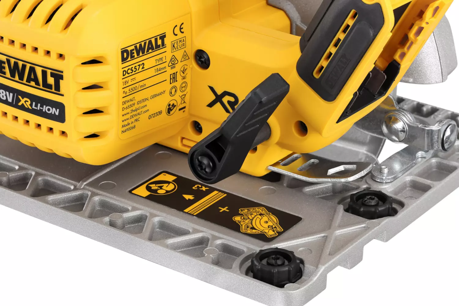 DeWALT DCS572NT XR Scie circulaire sans fil - 18V ​​LI -ion - dans TSTAK - 184 mm - Machine seule-image