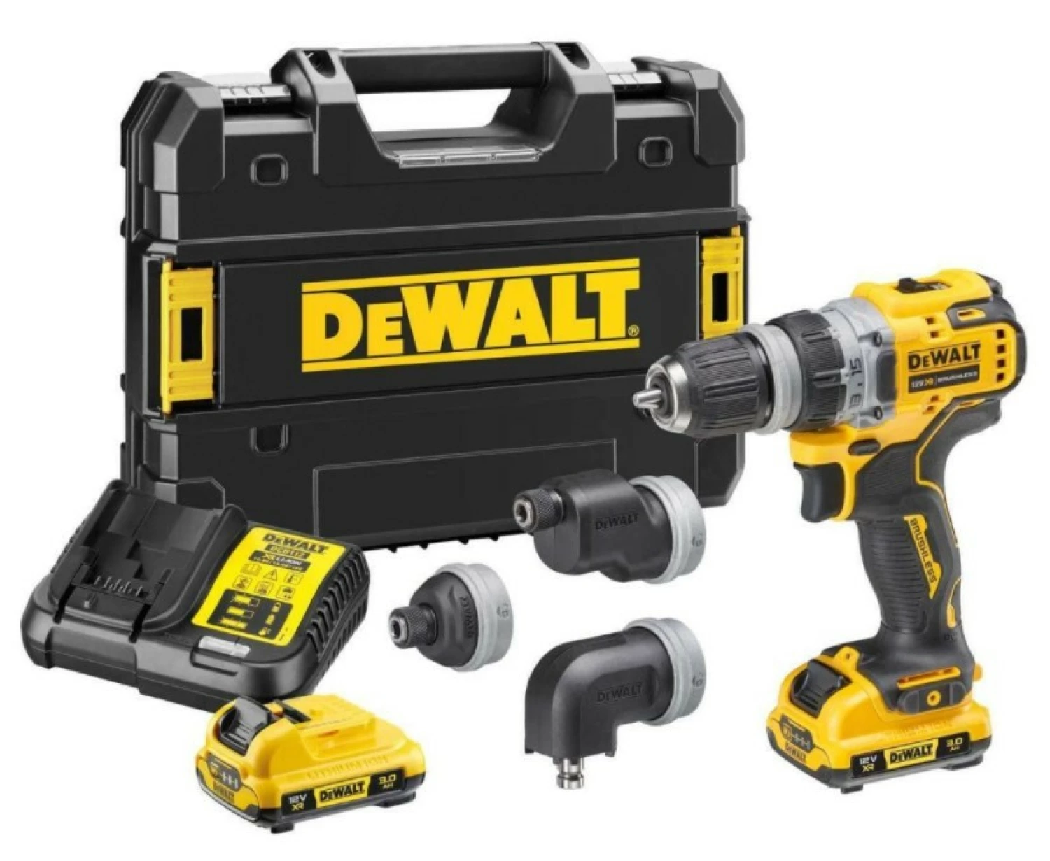 DeWALT DCD703L2T 12V Li-ion Accu Schroefboormachine set (2x 3.0Ah) Multi-head in TSTAK koffer-image