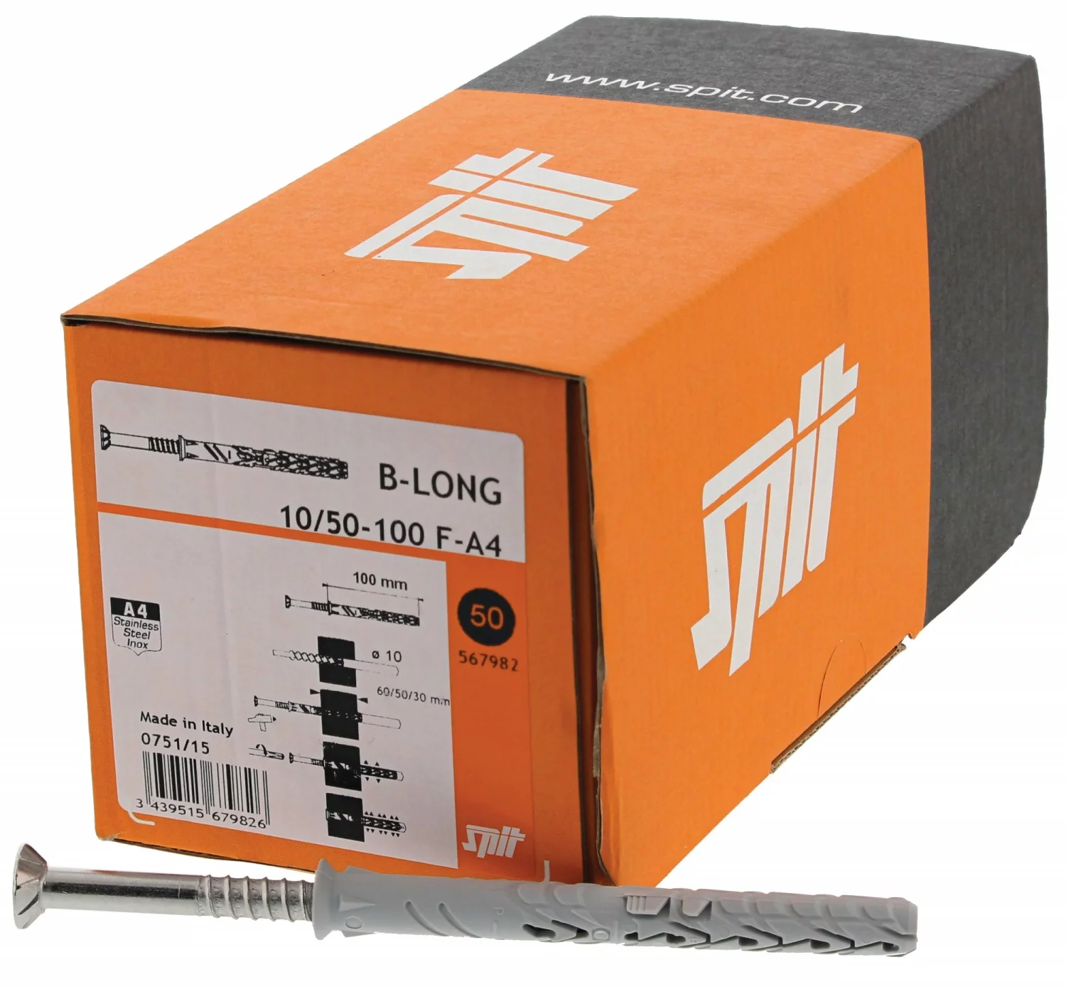 Spit - b-long cheville constr. 8x80/30 f inox a4-image