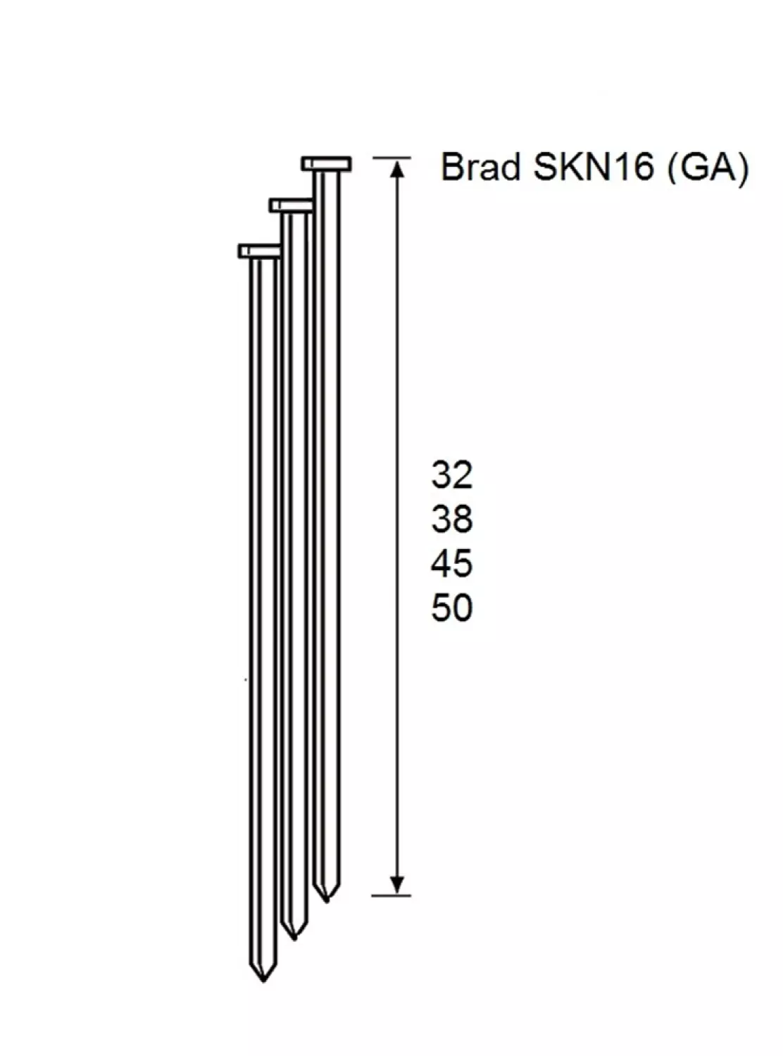 Dutack Fasteners 5138053 Brad - SKN16-20° - Verzinkt - 1,6 x 50mm (2000st)-image