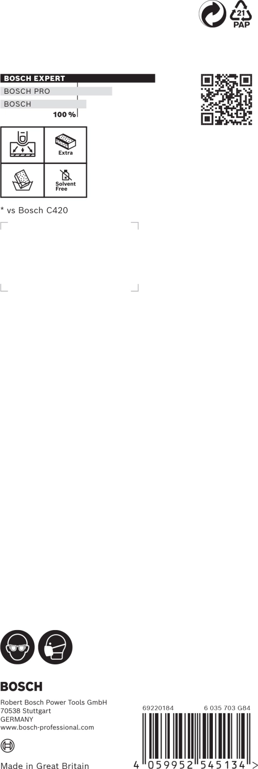 Bosch 2608901175 EXPERT 3-delige schuursponzenset S471, Best for Flats & Edges, 69 x 97 x 26mm-image